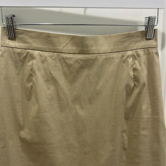Prada Khaki Pencil Above Knee Minimalist Skirt Sz 40 US 8 - Picture 2 of 6